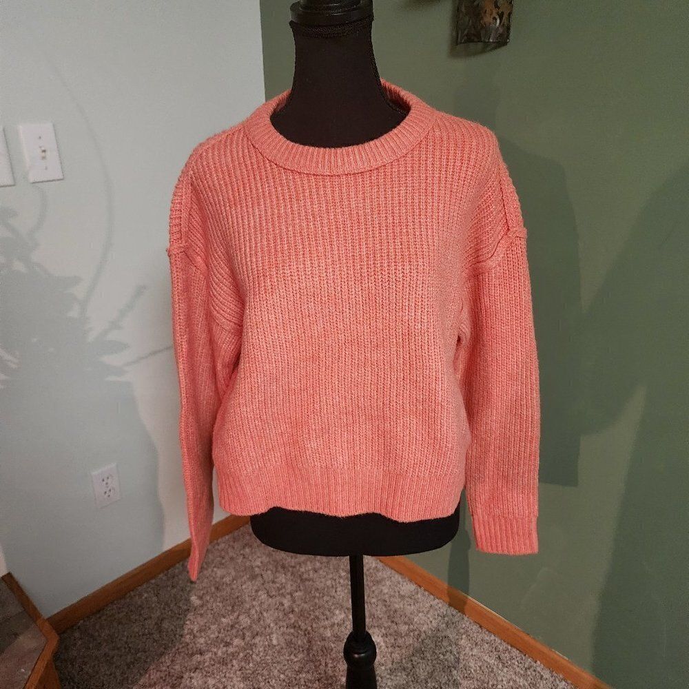 American Eagle Vintage Ribbed Knit Crew Neck Knit Sweater Slouchy XS - Picture 2 of 4